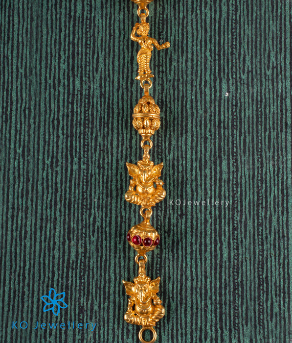 The Atharva Silver Ganesha Kemp Chain