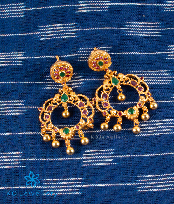 The Nritya Silver Peacock Earrings