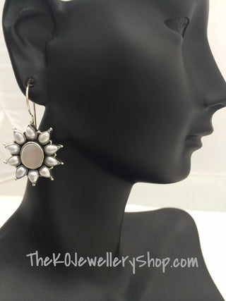 Sterling silver pearl studded vasuka earring buy online