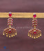 Fiery red temple jewellery earrings online