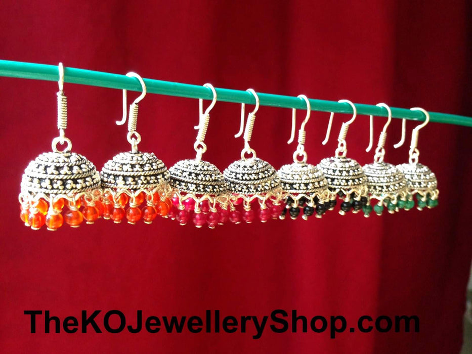 The Drishti Silver Jhumka - KO Jewellery
