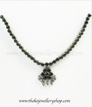 Addigai necklace buy online Sterling Silver hand crafted silver necklace for women 