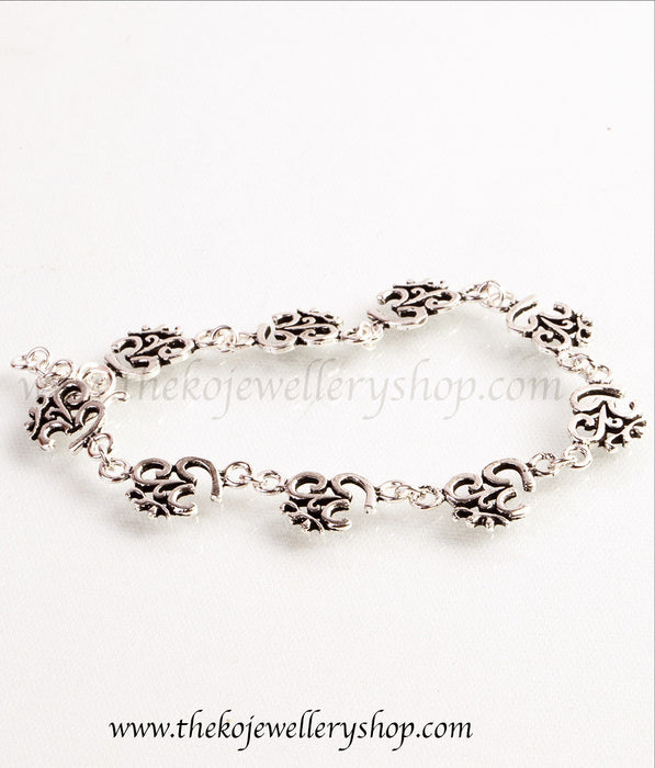 Shop online for women’s silver om bracelet