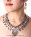 beautiful peacock silver necklace for women shop online