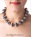oxidised,hollow Sterling Silver beads big necklace for women