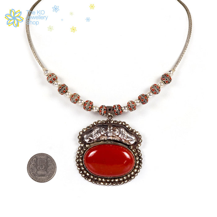 The Red Lion Silver Necklace - KO Jewellery