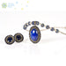 The Blues Necklace Set in Silver - KO Jewellery