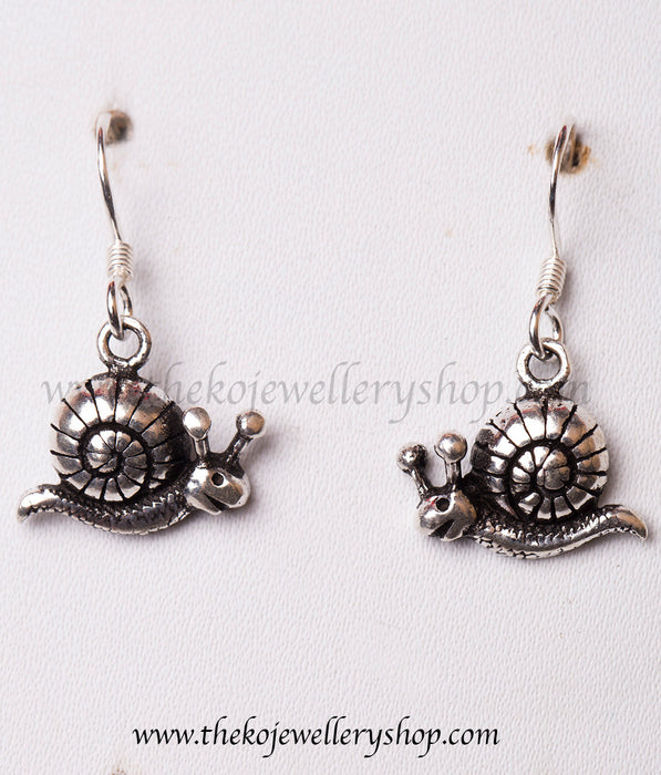 silver snail earrings shop online