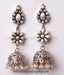 mesmerising pearl Silver Jhumka for Indian attire online shopping