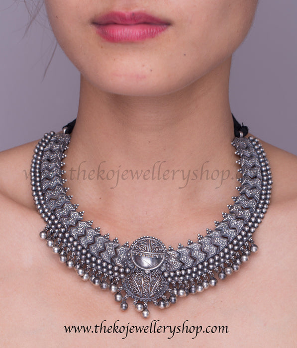traditional gejje addige necklace Online shopping pure silver necklace for women