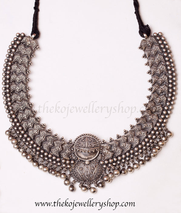 Addige necklace party wear pure silver necklace buy online