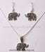 elephant silver pendant set shop online