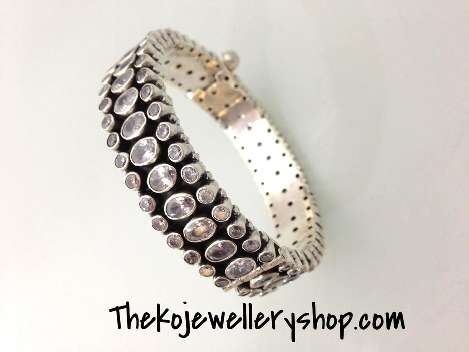 The Rajata Silver Gemstone Bracelet - KO Jewellery