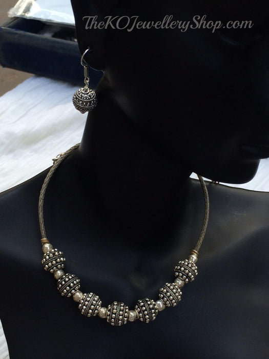 The Soma Silver Necklace Set - KO Jewellery